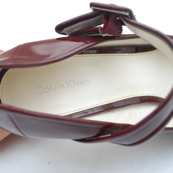 Calvin Klein Burgundy Mary Jane Heels - Picture 7 of 11